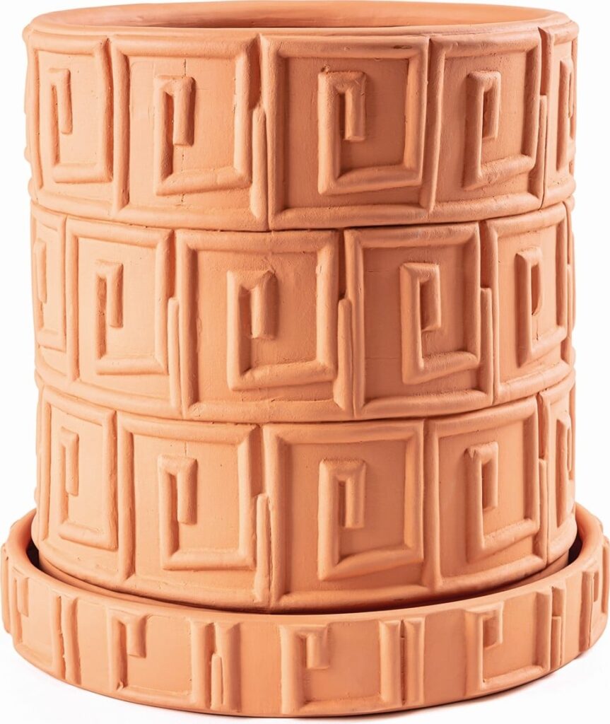 Doniczka Magna Graecia Greca 30 cm z terakoty – elegancki design, naturalny materiał, idealna do wnętrz