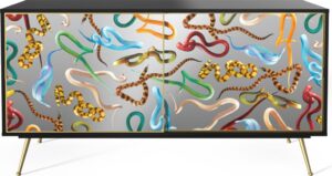 Komoda Toiletpaper Snakes – unikalny design, kolor wielokolorowy, materiał drewno i MDF