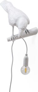 Lampa Bird biała zewnętrzna Looking Right – elegancki design, energooszczędna, idealna do ogrodu