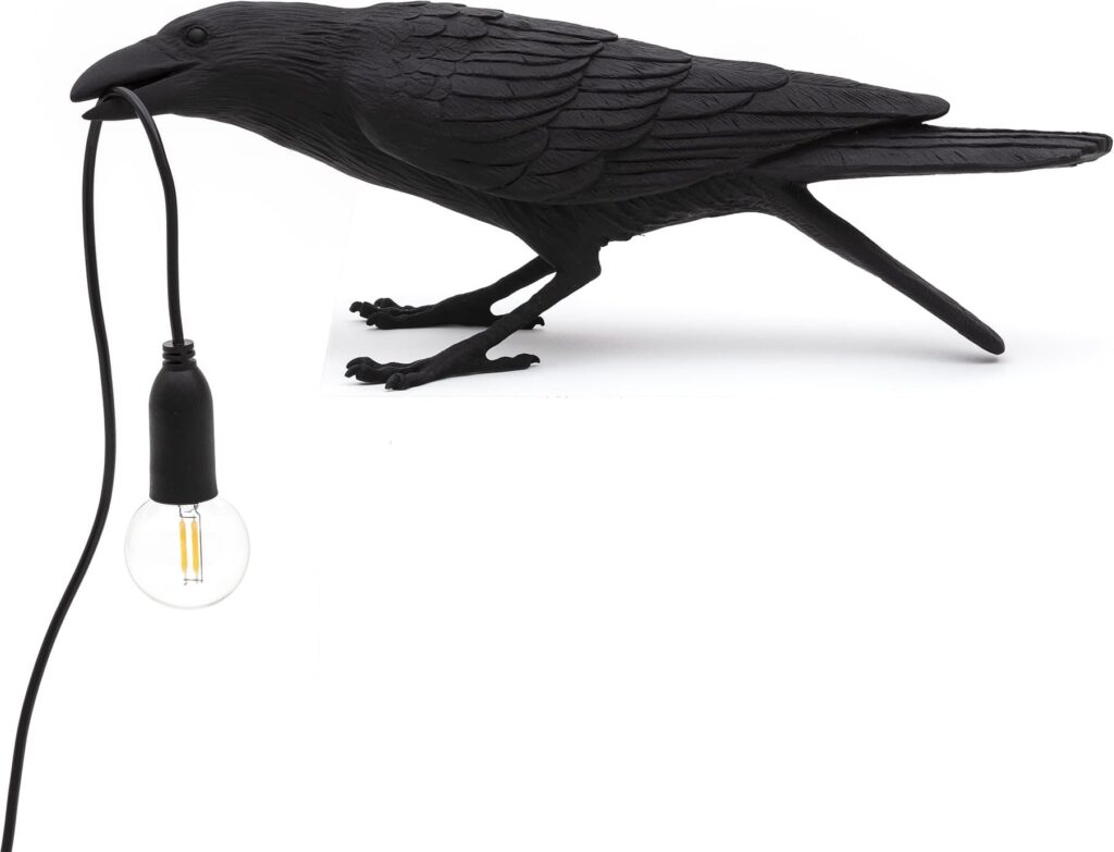 Lampa Bird czarna Playing – nowoczesny design, elegancki kolor, idealna do salonu i sypialni