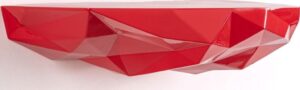 Półka ścienna Diesel Space Rock 37,7 cm czerwona – nowoczesny design, materiał MDF
