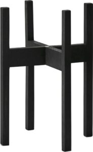 Stojak StandON czarny jesion do doniczki samonawadniającej GrowON – elegancki, funkcjonalny, materiał drewniany