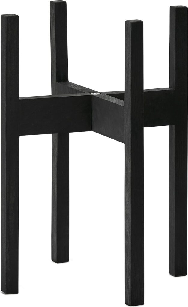 Stojak StandON czarny jesion do doniczki samonawadniającej GrowON – elegancki, funkcjonalny, materiał drewniany