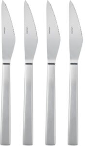 Noże do steków Maya 4 szt. – elegancka stal nierdzewna, ergonomiczne uchwyty, idealne do mięsa