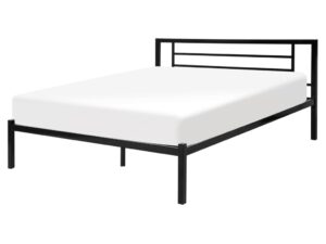 Łóżko Metal CUSSET 160 x 200 cm Czarny