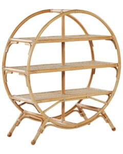 Regał 3 półki TUVALU II Rattan 109 cm Naturalny