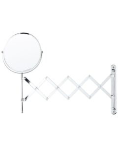 Lusterko kosmetyczne ścienne na wysięgniku YVELINES 57 cm 36 cm Metal Srebrny
