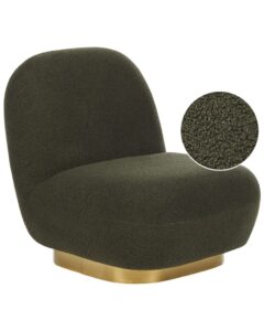 Fotel LOVIISA Boucle Ciemnozielony