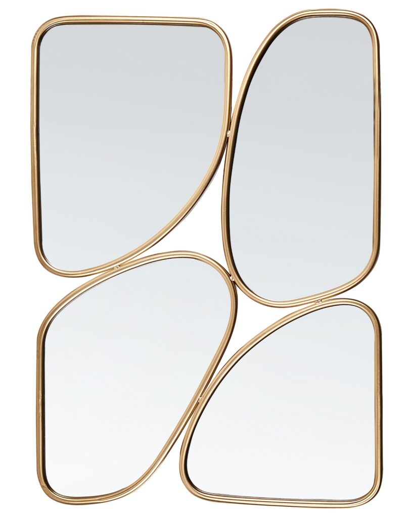 Lustro ścienne DIANCEY 70 cm 100 cm Metal Złoty