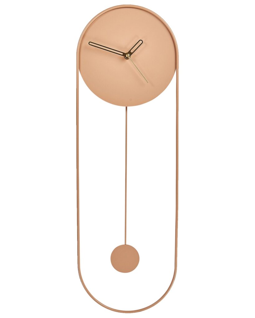 Zegar ścienny SALVAN 20 cm Metal Brzoskwiniowy