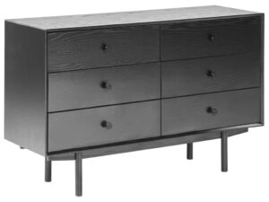 Komoda 6 szuflad ALCESTER Czarny