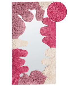 Lustro ścienne CAGERI 41 cm 75 cm Bawełna Różowy