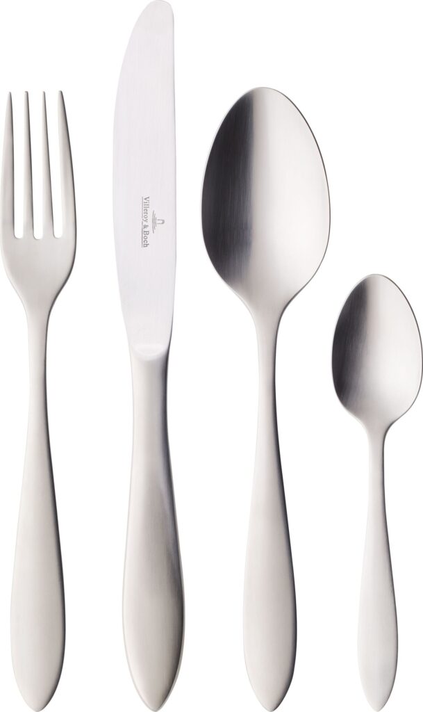 Komplet sztućców Arthur Brushed 24 el. – elegancki design, stal nierdzewna, matowe wykończenie