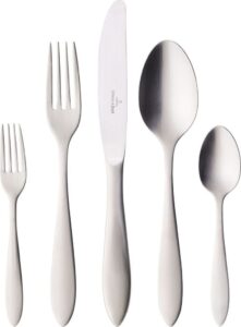 Komplet sztućców Arthur Brushed 30 el. – elegancki design, stal nierdzewna, satynowe wykończenie