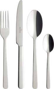 Komplet sztućców Louis 24 el. – elegancki zestaw, stal nierdzewna, klasyczny design
