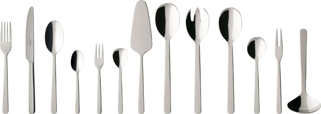 Komplet sztućców Louis 68 el. – elegancki zestaw, stal nierdzewna, nowoczesny design