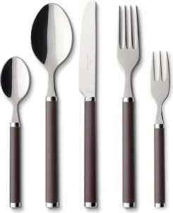 Komplet sztućców Play Chocolate Brown 30 el. – elegancki zestaw w brązowym kolorze, idealny na każdą okazję