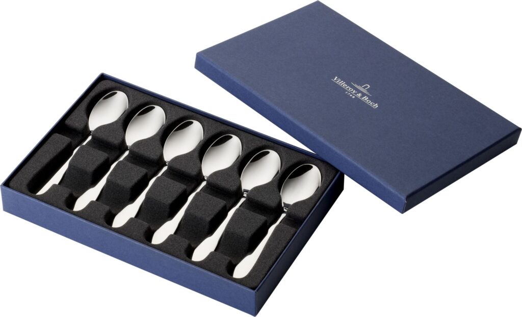 Łyżeczki do espresso Oscar w etui 6 szt. – elegancki zestaw, stal nierdzewna, praktyczne etui