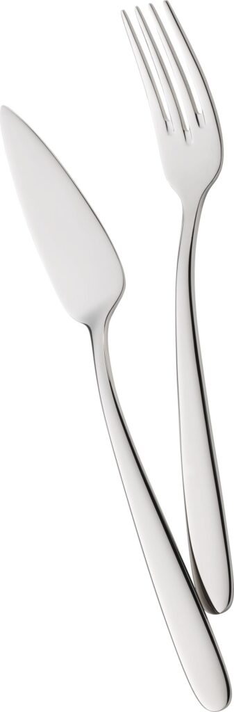 Sztućce do ryb Daily Line 2 el. – elegancki zestaw, stal nierdzewna, ergonomiczny kształt