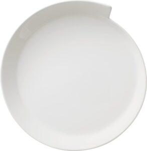 Talerz śniadaniowy NewWave 25 cm – nowoczesny design, biały kolor, ceramika