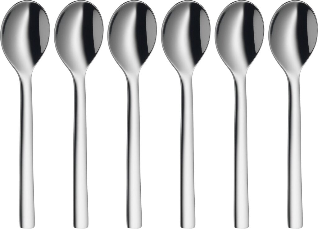 Łyżeczki do espresso klasyczne Nuova 6 szt. – elegancki design, stal nierdzewna, idealne do kawy