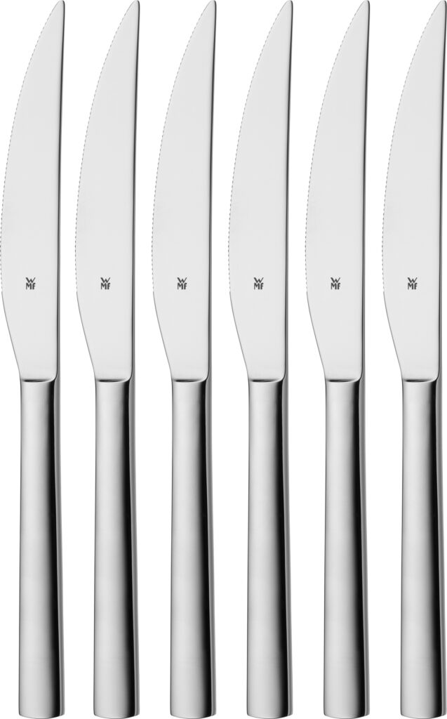 Noże do steków Nuova 6 szt. – elegancki design, stal nierdzewna, ergonomiczne uchwyty