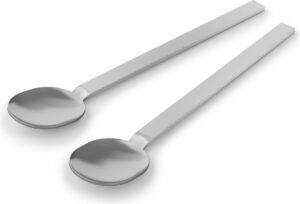 Łyżeczki do kawy Menoa 2 szt. stal matowa – elegancki design, doskonałe do kawy