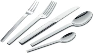 Komplet sztućców Minimale stal nierdzewna błyszcząca 60 el. – elegancka estetyka, wysoka jakość, nowoczesny design