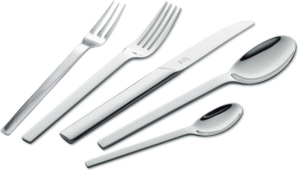 Komplet sztućców Minimale stal nierdzewna błyszcząca 60 el. – elegancka estetyka, wysoka jakość, nowoczesny design