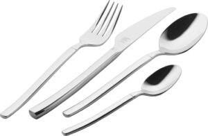 Komplet sztućców Opus 60 el. – elegancki zestaw, stal nierdzewna, nowoczesny design