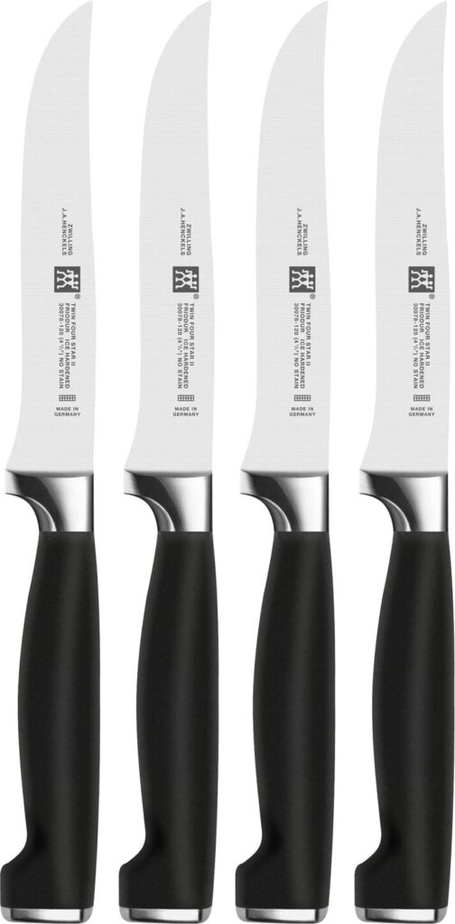 Noże do steków Twin Four Star II 4 szt. – ergonomiczny uchwyt, stal nierdzewna, idealne do mięsa