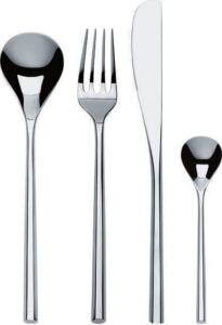 Komplet sztućców 24 el. Mu – elegancki zestaw, stal nierdzewna, klasyczny design