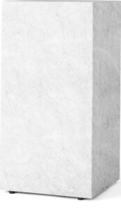 Postument marmurowy Menu wysoki biały marmur – elegancki design, wysoka jakość, idealny do nowoczesnych wnętrz