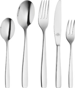 Komplet sztućców Jolina 60 el. – elegancki zestaw, stal nierdzewna, nowoczesny design