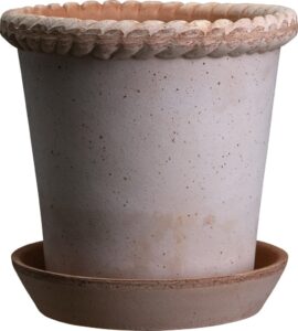 Doniczka Emilia 16 cm różowa z podstawką – elegancki design, praktyczne zastosowanie, idealna do wnętrz