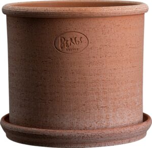 Doniczka Modena 25 cm różowa z podstawką – elegancki design, idealna do wnętrz, funkcjonalność