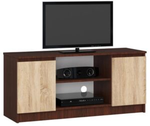 Szafka wenge pod telewizor + dąb sonoma 120 cm P5-H36