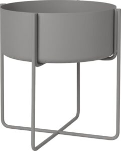 Kwietnik Kena 41 cm steel gray – elegancki i nowoczesny dodatek, kolor stalowy, wysokość 41 cm, idealny do wnętrz