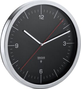 Zegar ścienny sterowany radiowo Crono 24 cm czarny – nowoczesny design, precyzyjny mechanizm, idealny do każdego wnętrza