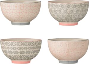 Miseczka Cecile 4 szt. – eleganckie wzornictwo, idealne do serwowania, ceramiczne, różne kolory