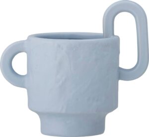 Osłonka na doniczkę Alfine 10 cm błękitna – elegancki design, trwały materiał, uniwersalne zastosowanie