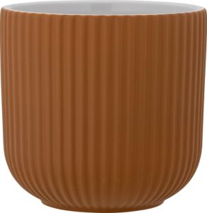 Osłonka na doniczkę Kamma 17 cm brązowa – elegancki design, idealna do wnętrz, odporna na wilgoć