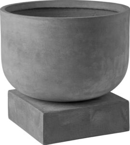 Doniczka Podium 36 cm – elegancki design, szary kolor, odpowiednia do wnętrz i na zewnątrz