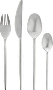 Komplet sztućców Fluent 16 el. – elegancki design, stal nierdzewna, wytrzymałość