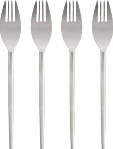 Widelczyki deserowe Fluent 4 szt. – elegancki design, stal nierdzewna, idealne do deserów