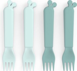 Widelce dziecięce Kiddish Raffi niebieskie 4 szt. – ergonomiczne, bezpieczne, dla najmłodszych