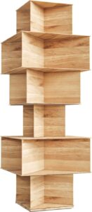 Regał Totem – nowoczesny design, funkcjonalność, drewno, kolor naturalny