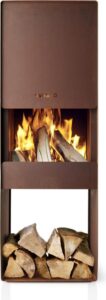 Kominek ogrodowy FireBox – elegancki design, stal nierdzewna, mobilny