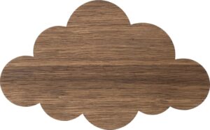 Kinkiet Cloud ciemny dąb – elegancki kinkiet, styl skandynawski, materiał drewno