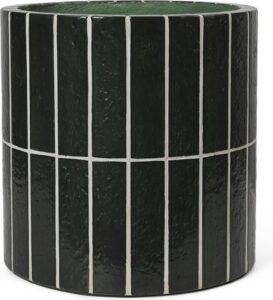 Osłonka na doniczkę Pillar ciemnozielona – elegancki design, praktyczne zastosowanie, trwały materiał